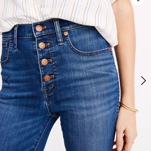 Madewell 10" High-Rise Skinny Crop Jeans: Button-Front TENCEL™ Denim Edition 26